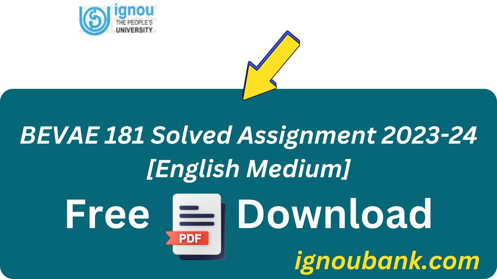 bevae 181 solved assignment free download pdf