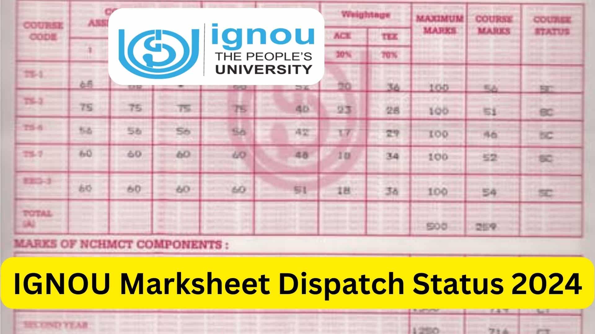 📜 IGNOU Marksheet Dispatch Status 2024 🚚 Track Your Marksheets Here! 📅