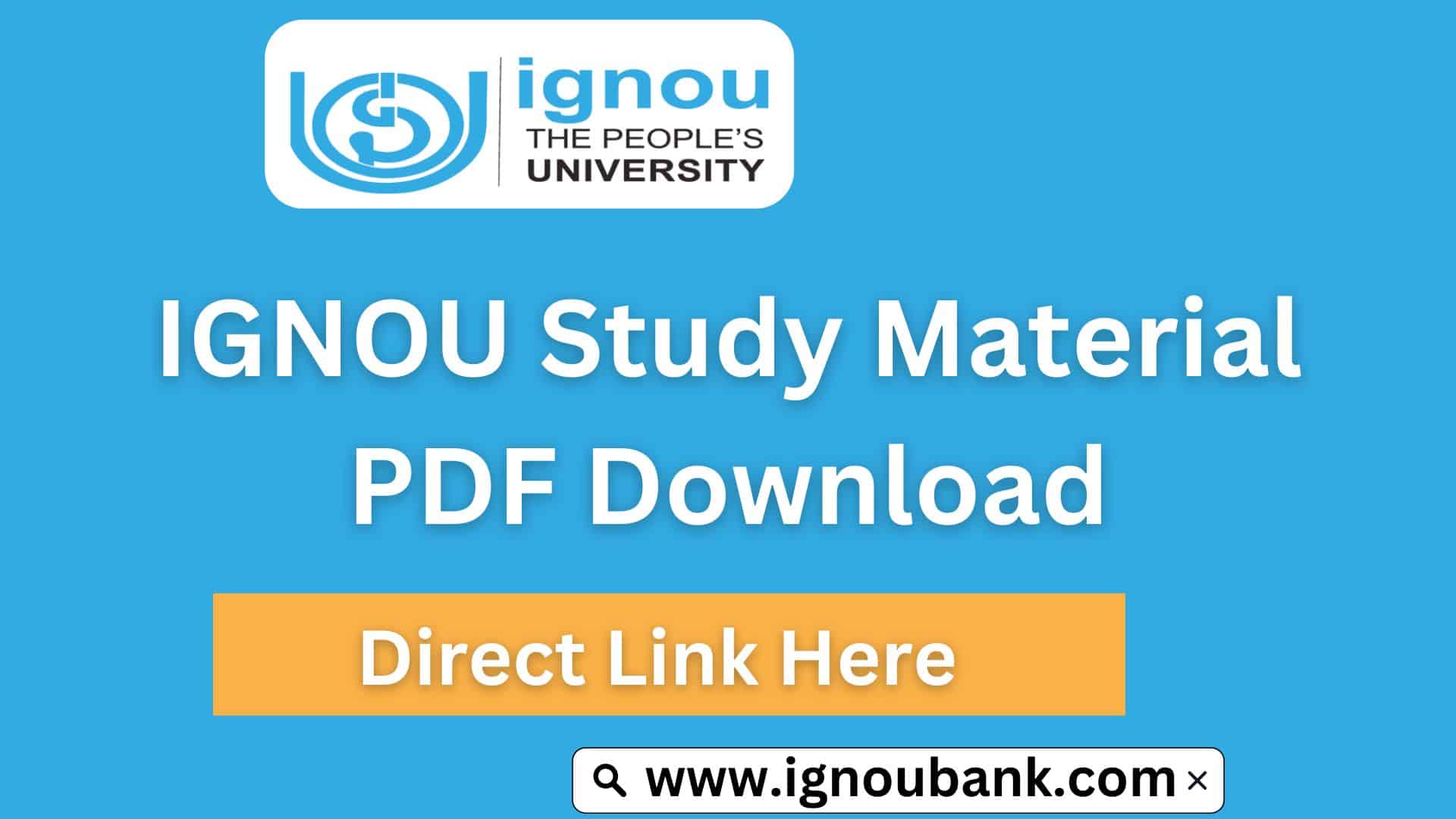 How to Download IGNOU Study Material PDF 2024 A Comprehensive Guide