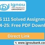 BCS 111 Solved Assignment 2024-25: Free PDF Download