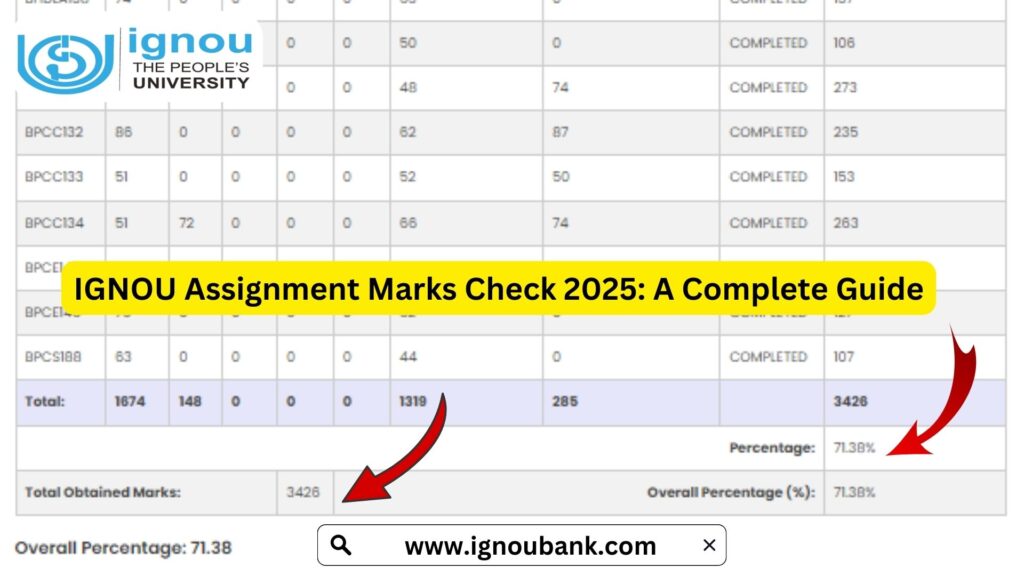 IGNOU Assignment Marks Check 2025: A Complete Guide