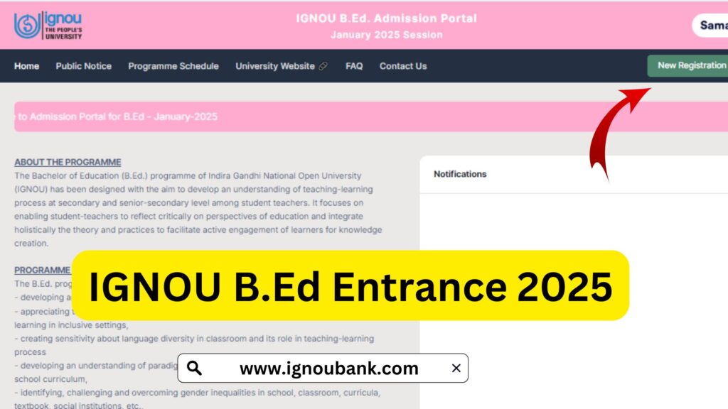 IGNOU B.Ed Entrance 2025: Complete Guide, Eligibility, Application Process, and Exam Details