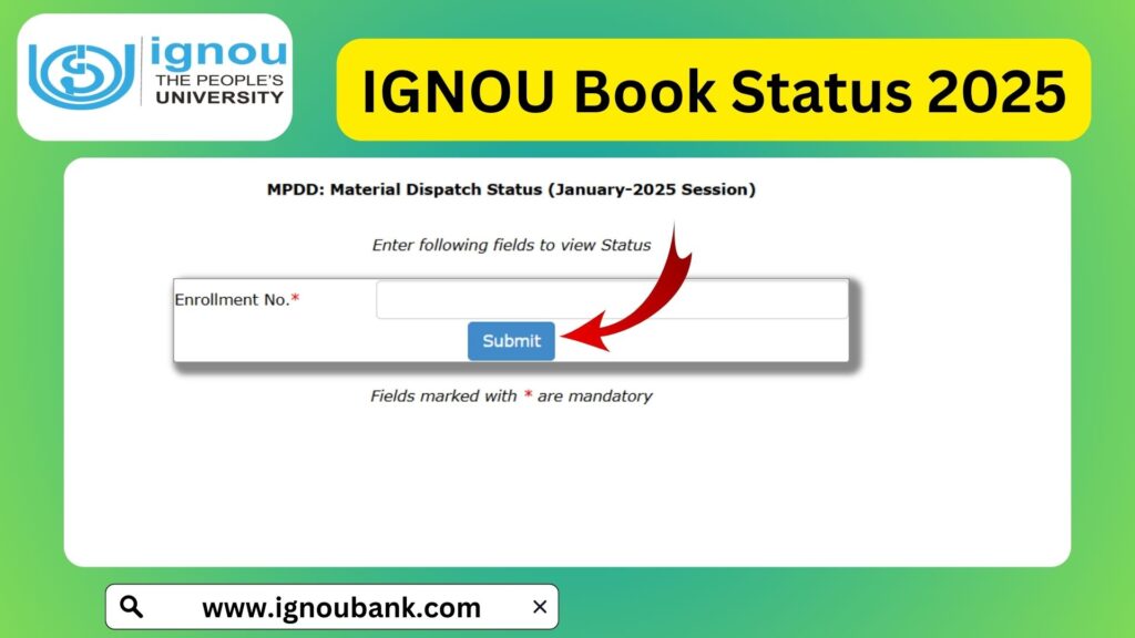 IGNOU Book Status 2025: Check Your Study Material Dispatch Status Online