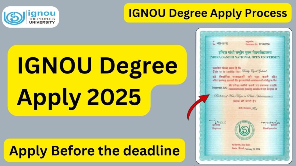 IGNOU Degree Apply 2025: A Complete Guide