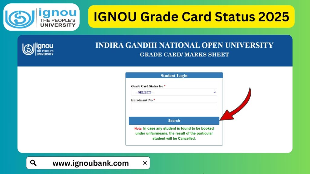 IGNOU Grade Card Status 2025: How to Check and Understand Your Scores