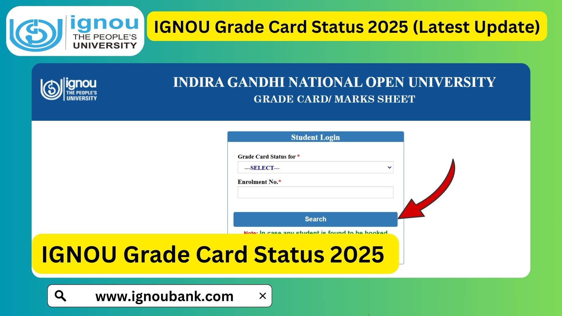 IGNOU Grade Card Status 2025 Check Updates, Meaning, and Important