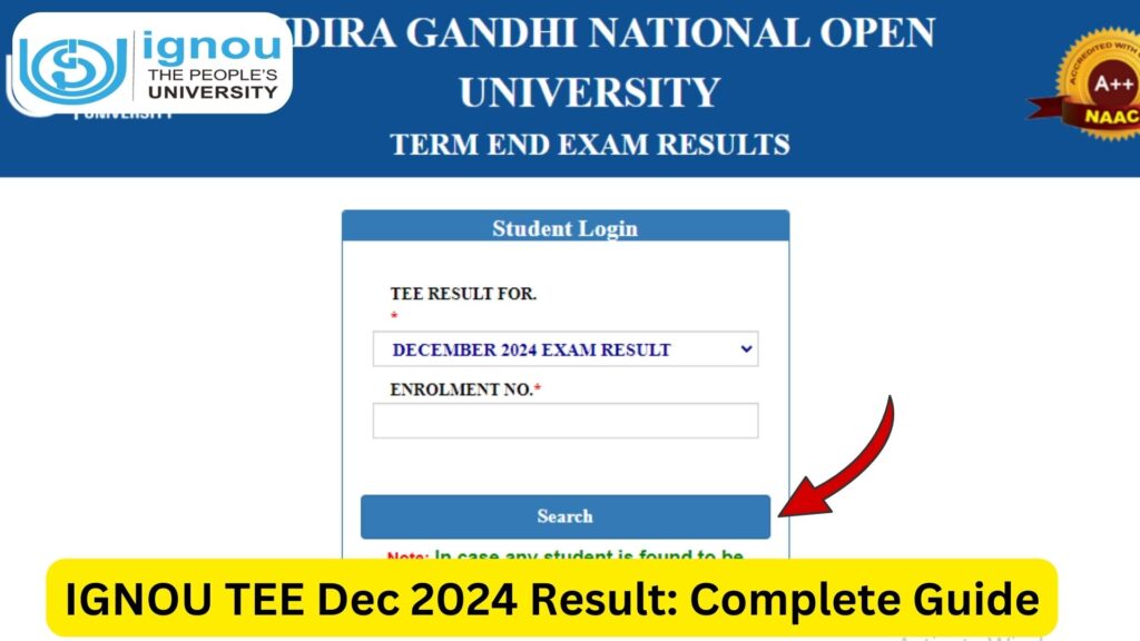 IGNOU TEE Dec 2024 Result: Complete Guide