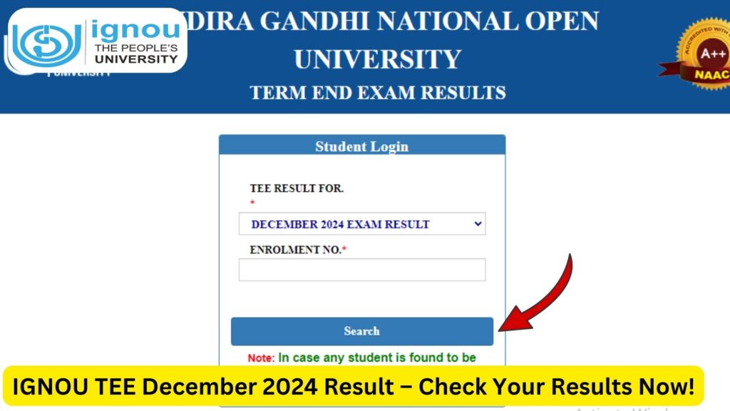 IGNOU TEE December 2024 Result – Check Your Results Now!