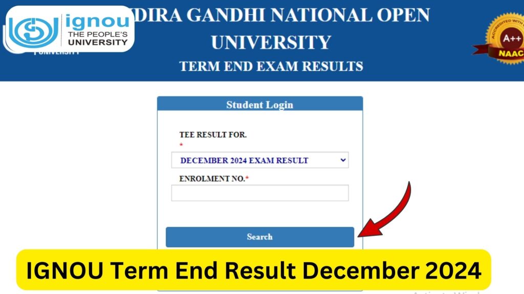 IGNOU Term End Result December 2024 – Check Your Result Online