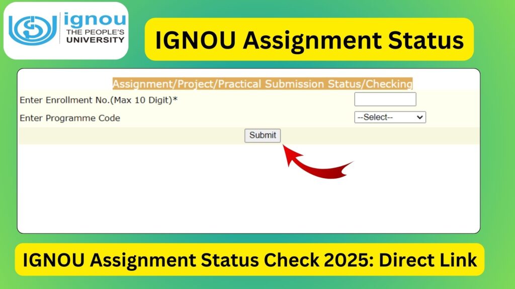 IGNOU Assignment Status Check 2025: Direct Link