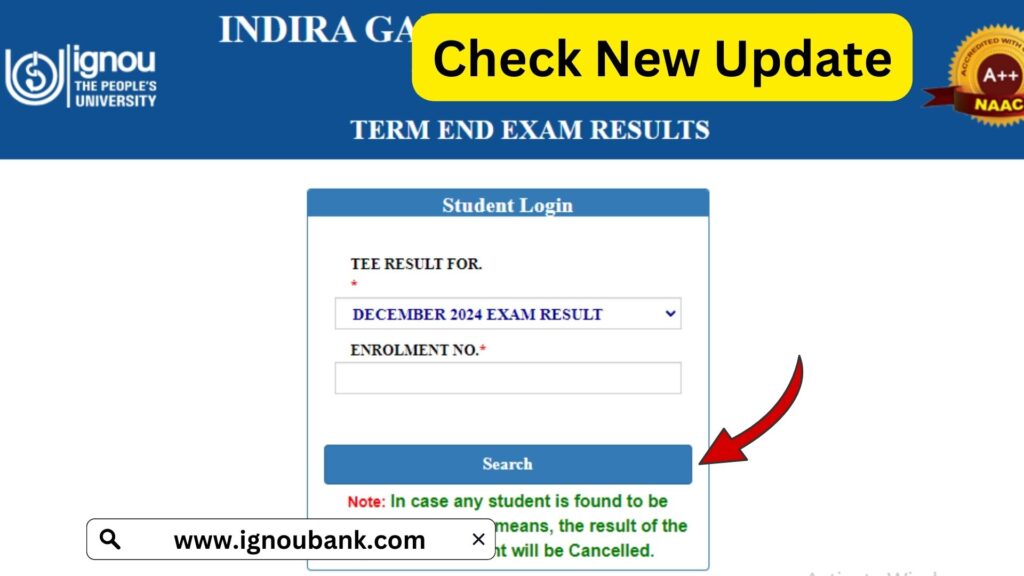 IGNOU December 2024 Result: How to Check, Updates, and Important Information