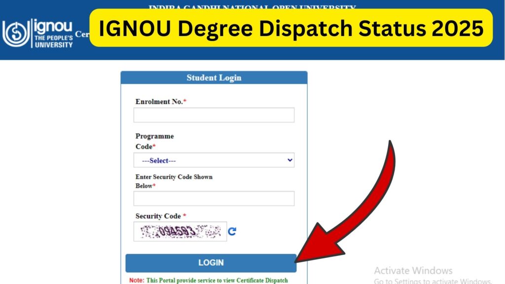 IGNOU Degree Dispatch Status 2025: How to Check and Important Details