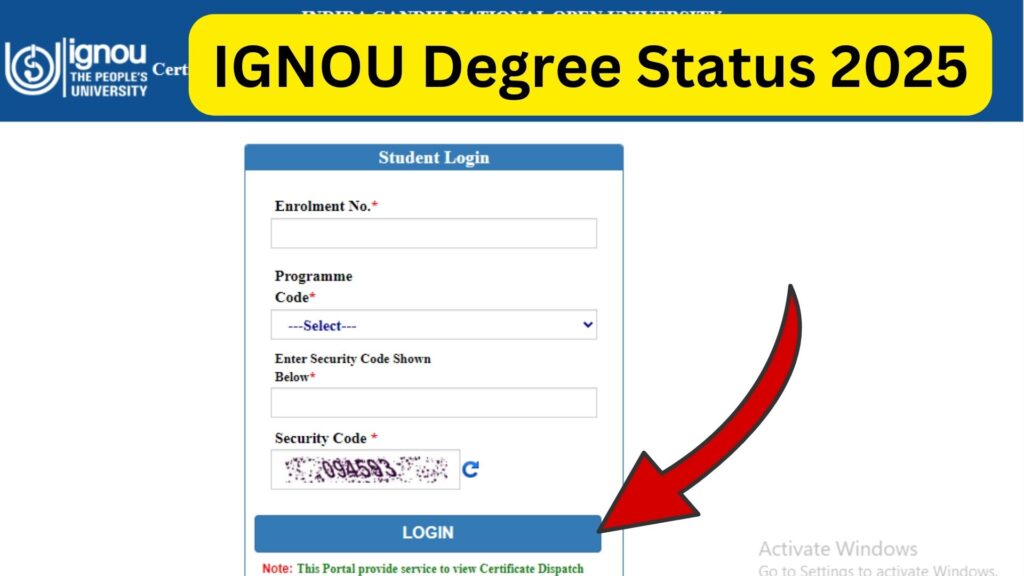 IGNOU Degree Status 2025: How to Check Your Degree Dispatch Status