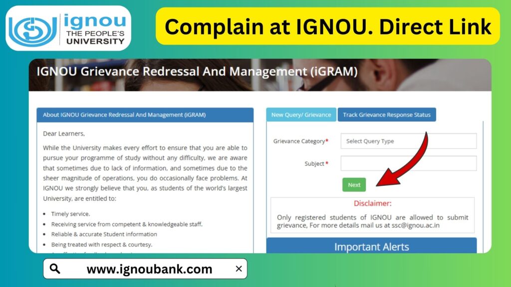 IGNOU Grievance Portal 2025: How to Register and Track Complaints