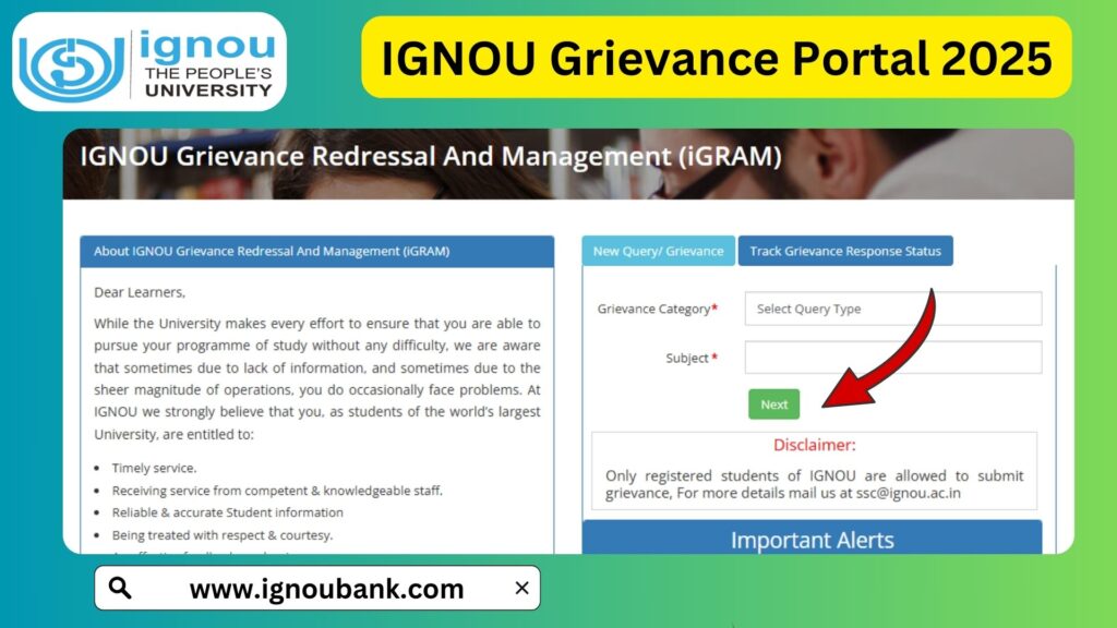 IGNOU Grievance Portal 2025 – How to File Complaints & Track Status Online