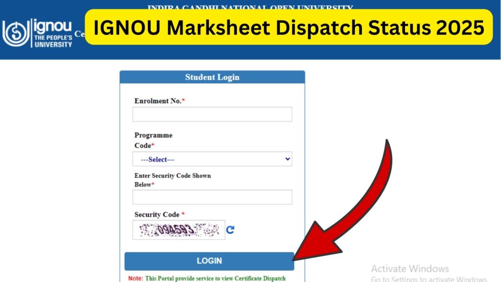 IGNOU Marksheet Dispatch Status 2025: Check Your Marksheet Delivery Online