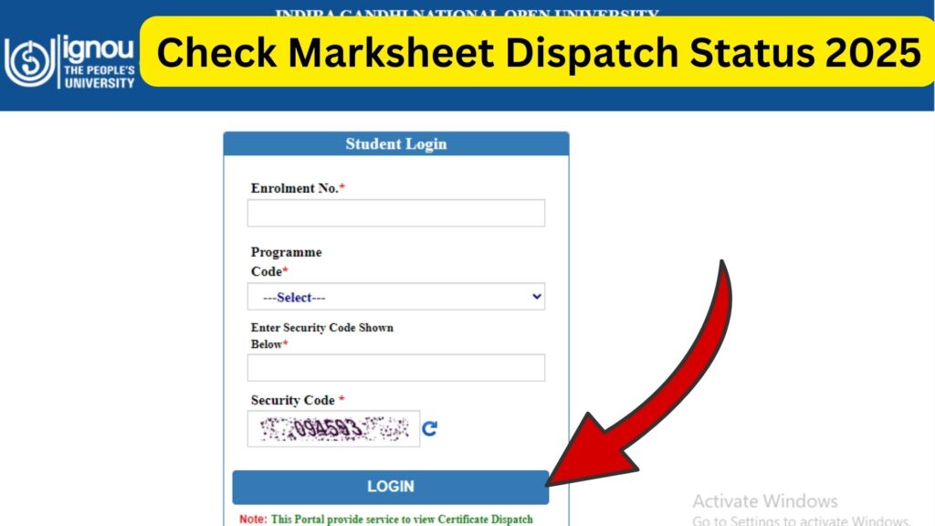 IGNOU Marksheet Dispatch Status 2025: How to Check & Important Details