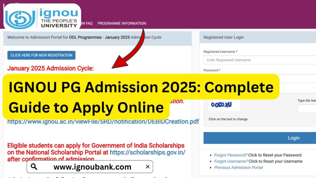 IGNOU PG Admission 2025: Complete Guide to Apply Online