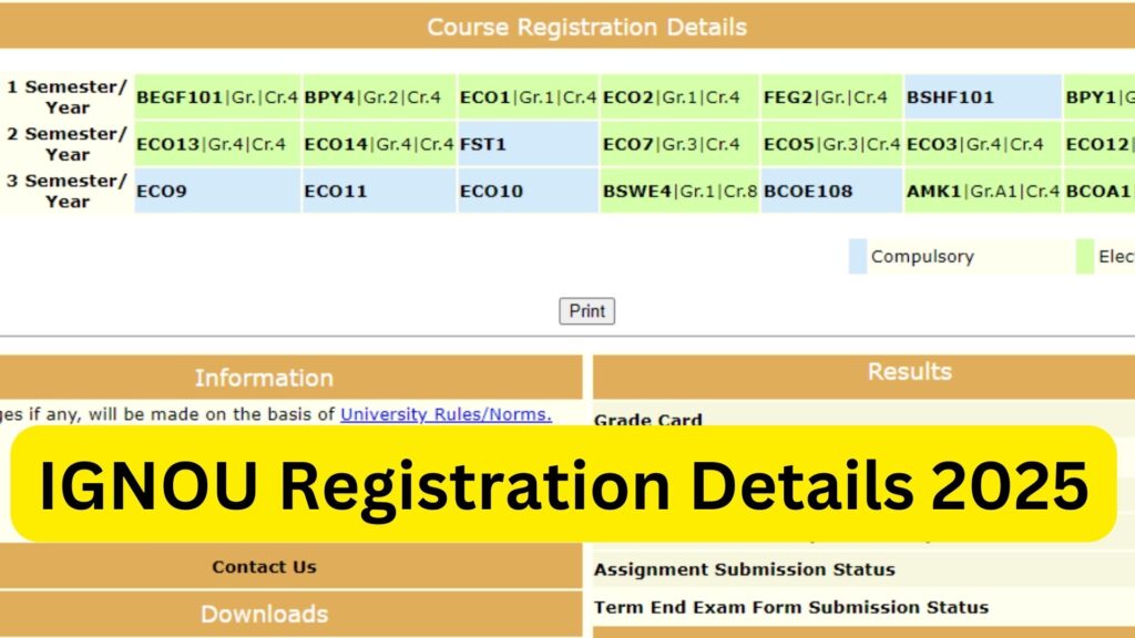 IGNOU Registration Details 2025: How to Check Your Registration Status Online