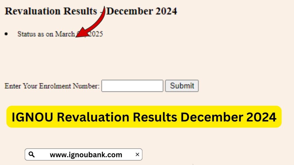 IGNOU Revaluation Result December 2024: Check Your Updated Marks Here