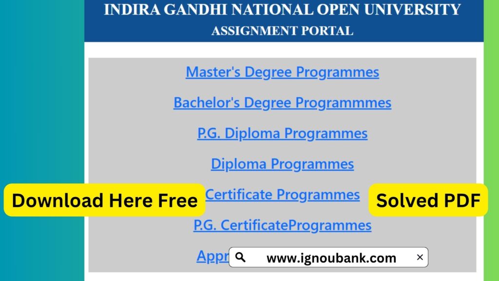 IGNOU Assignment Download 2025 – Get Your Assignments and Solved PDFs Easily 1 IGNOU Assignment Download 2025 – Get Your Assignments and Solved PDFs Easily
