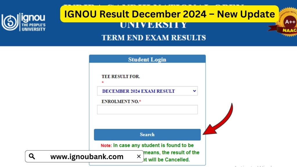 IGNOU Result December 2024 – New Update, Direct Link, Revaluation & More 1 IGNOU Result December 2024 – New Update, Direct Link, Revaluation & More