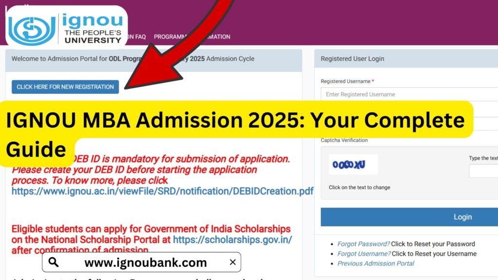 IGNOU MBA Admission 2025: Your Complete Guide 1 IGNOU MBA Admission 2025: Your Complete Guide