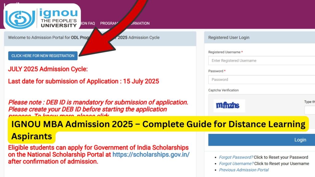 IGNOU MBA Admission 2025 – Complete Guide for Distance Learning Aspirants 1 IGNOU MBA Admission 2025 – Complete Guide for Distance Learning Aspirants