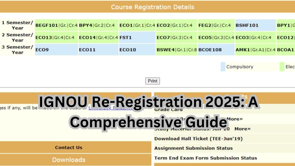 IGNOU Re-Registration 2025: A Comprehensive Guide 1 IGNOU Re-Registration 2025: A Comprehensive Guide