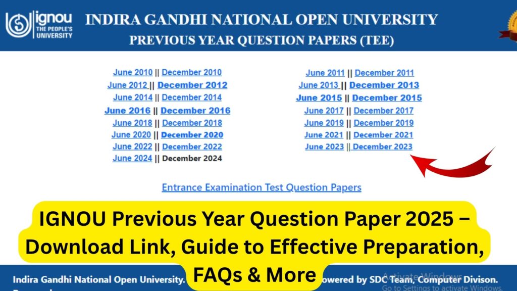 IGNOU Previous Year Question Paper 2025 – Download Link, Guide to Effective Preparation, FAQs & More 1 IGNOU Previous Year Question Paper 2025 – Download Link, Guide to Effective Preparation, FAQs & More