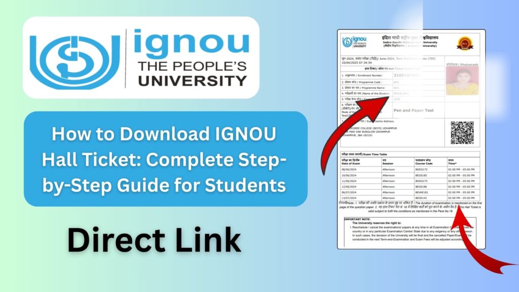 How to Download IGNOU Hall Ticket: Complete Step-by-Step Guide for Students 1 How to Download IGNOU Hall Ticket: Complete Step-by-Step Guide for Students