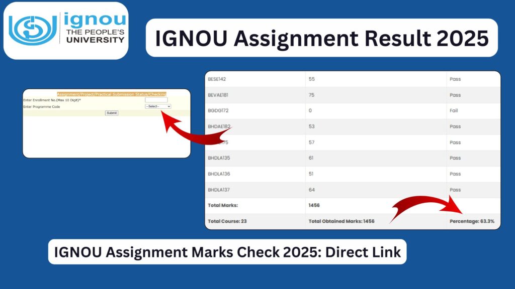 IGNOU Assignment Result: Complete Guide to Check Status, Marks, Updates, and Common Issues