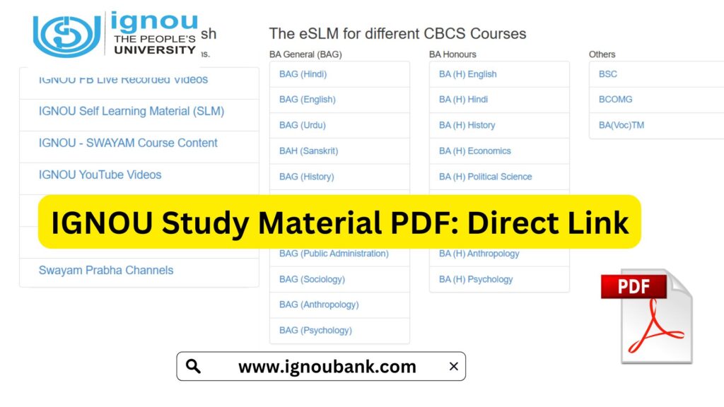 IGNOU Study Material PDF: Complete Guide for 2025 1 IGNOU Study Material PDF: Complete Guide for 2025
