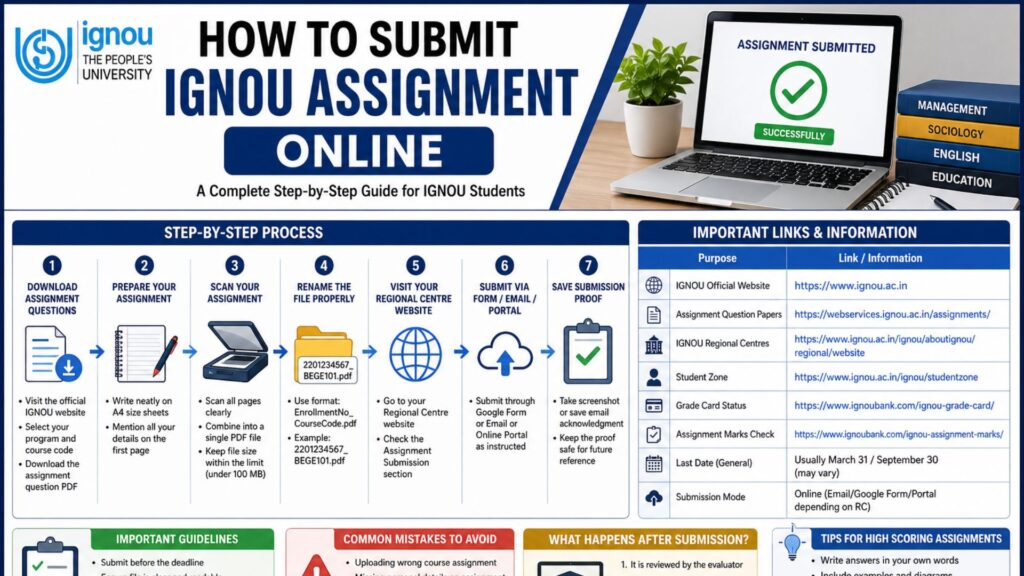 How to Submit IGNOU Assignment Online