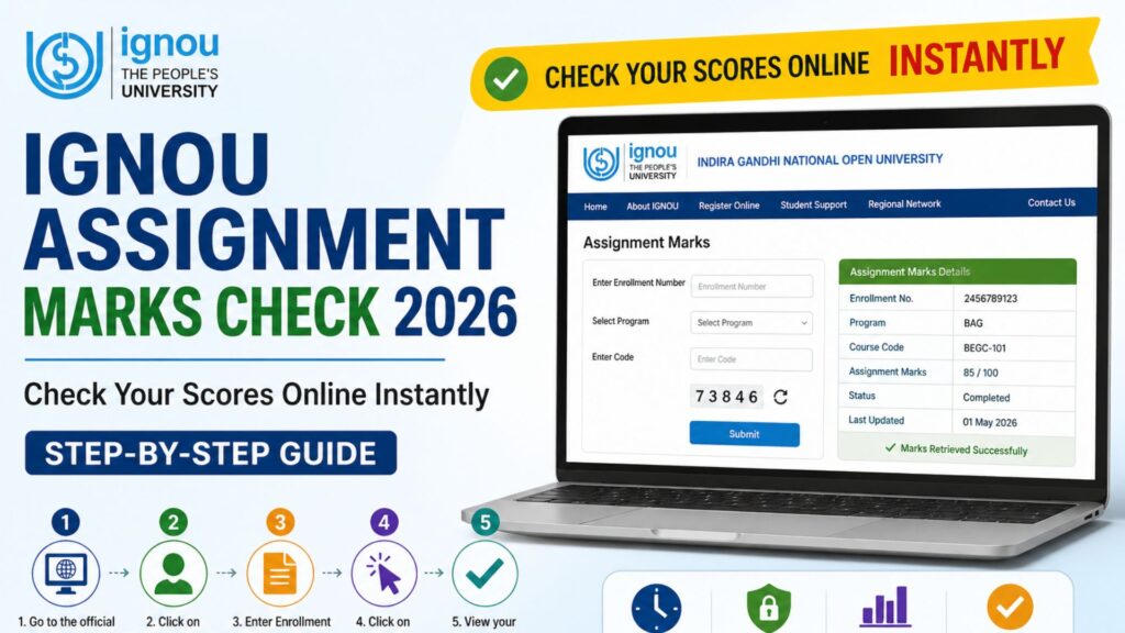 IGNOU Assignment Marks Check 2026: Check Your Scores Online Instantly (Step-by-Step Guide) 1 IGNOU Assignment Marks Check 2026: Check Your Scores Online Instantly (Step-by-Step Guide)