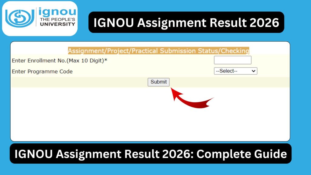 IGNOU Assignment Result 2026: Complete Guide to Check Status, Marks, and Updates