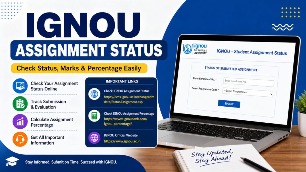 IGNOU Assignment Status 2026: Complete Guide to Check, Understand, and Resolve Issues 1 IGNOU Assignment Status 2026: Complete Guide to Check, Understand, and Resolve Issues