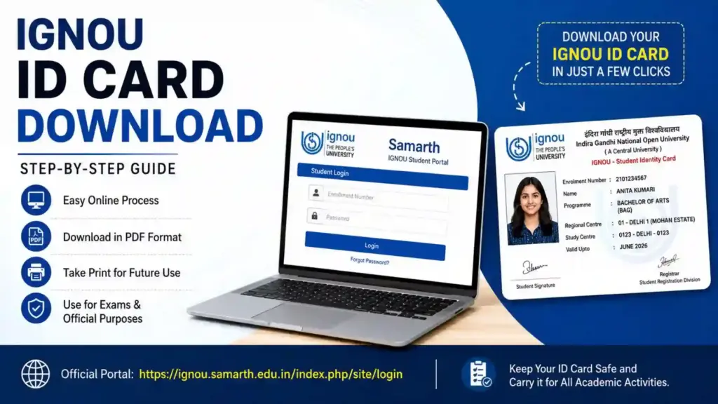 IGNOU ID Card Download 2026: Complete Step-by-Step Guide 1 IGNOU ID Card Download 2026: Complete Step-by-Step Guide