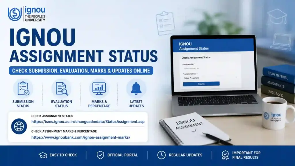 IGNOU Assignment Status: Complete Guide to Check Submission, Evaluation, Marks, and Updates